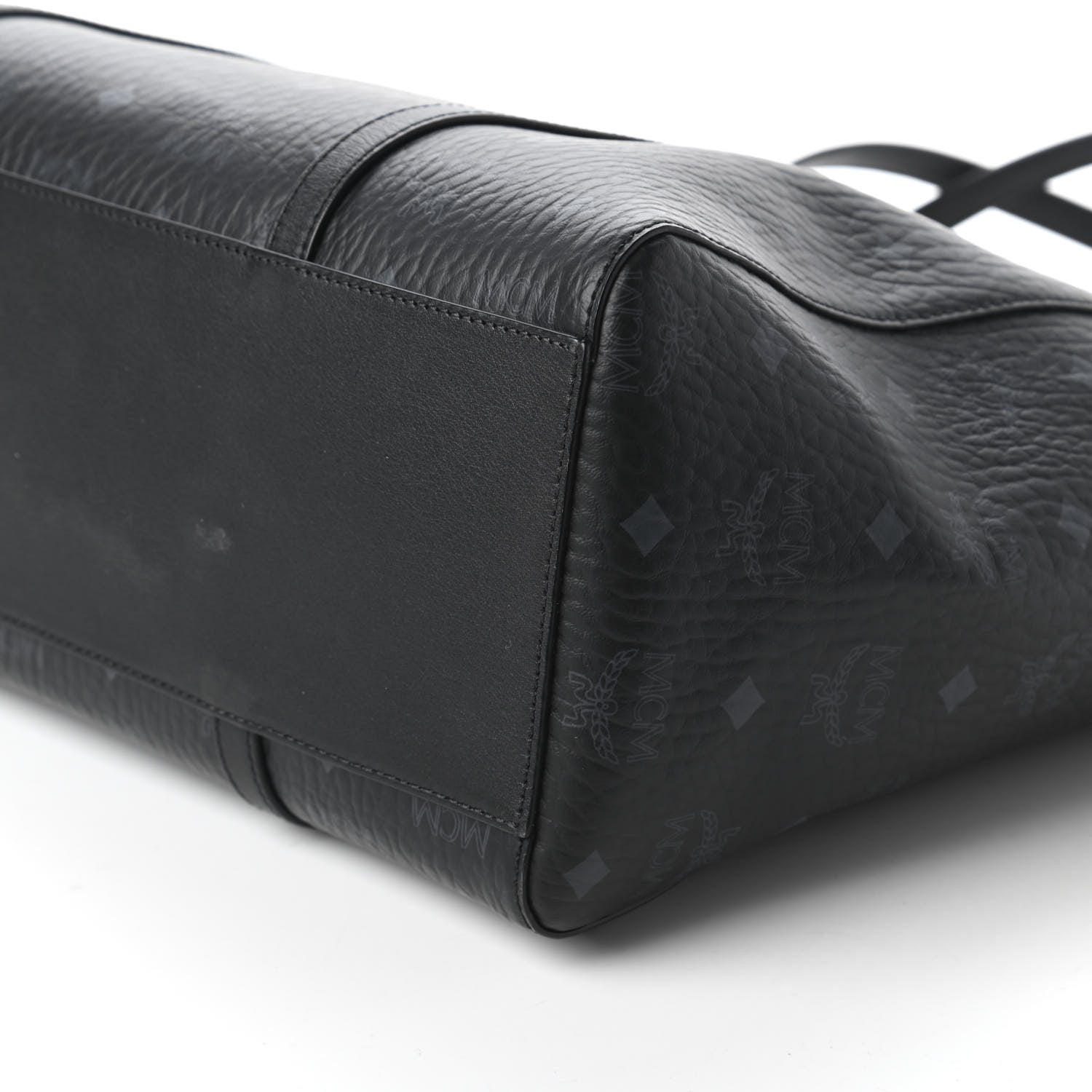 MCM Visetos Toni Shopper Tote Black 7 of 10
