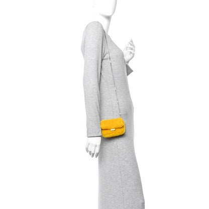 Fendi Shearling Vitello Grace Nano Baguette Charm Narciso 2 of 10