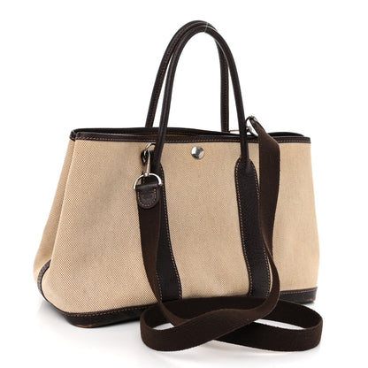 Hermes Buffle Skipper Toile Garden Party 30 TPM Marron Fonce 3 of 12