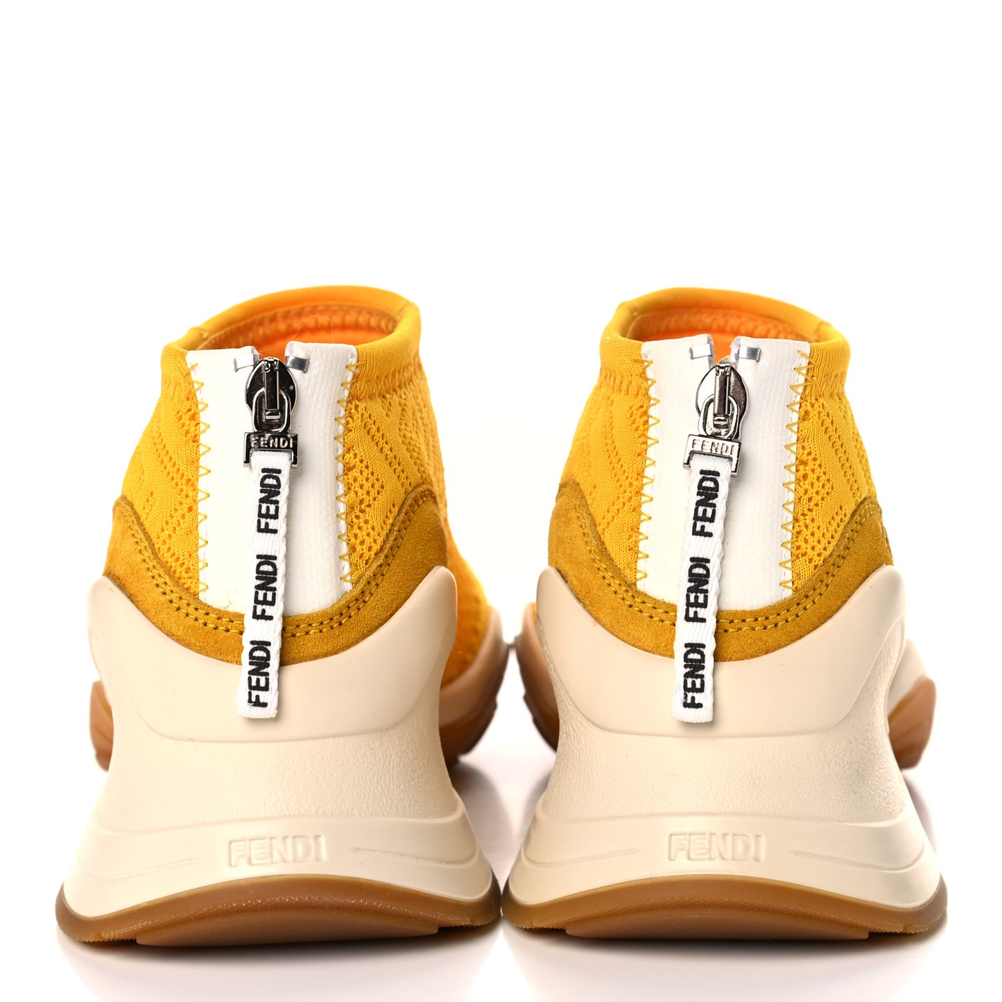 Technical 3D Mesh Womens FFluid Zip Up Sneakers 37 Reggae Corn White