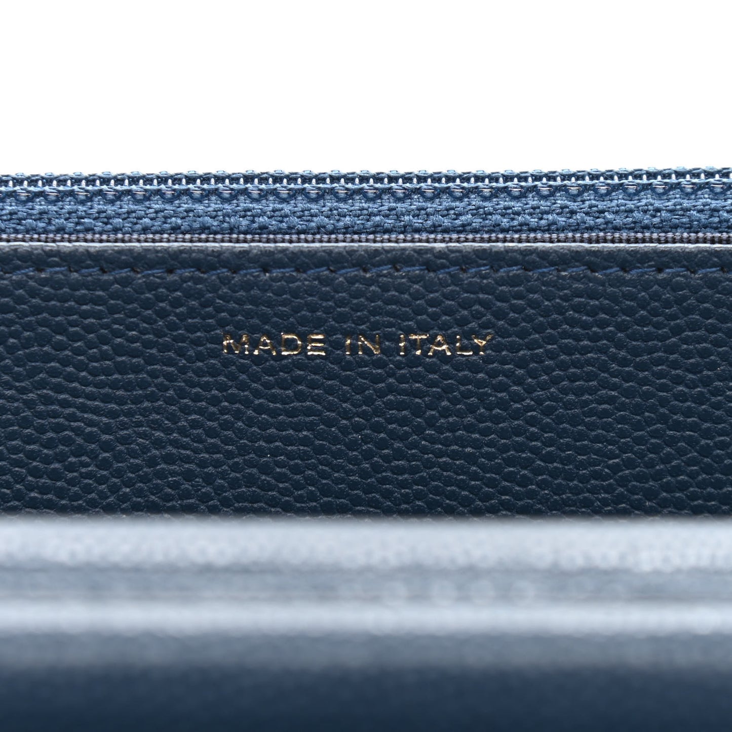 Caviar Quilted Wallet On Chain WOC Blue