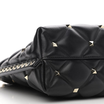 Valentino Garavani Nappa Candystud Shoulder Bag Black 8 of 9