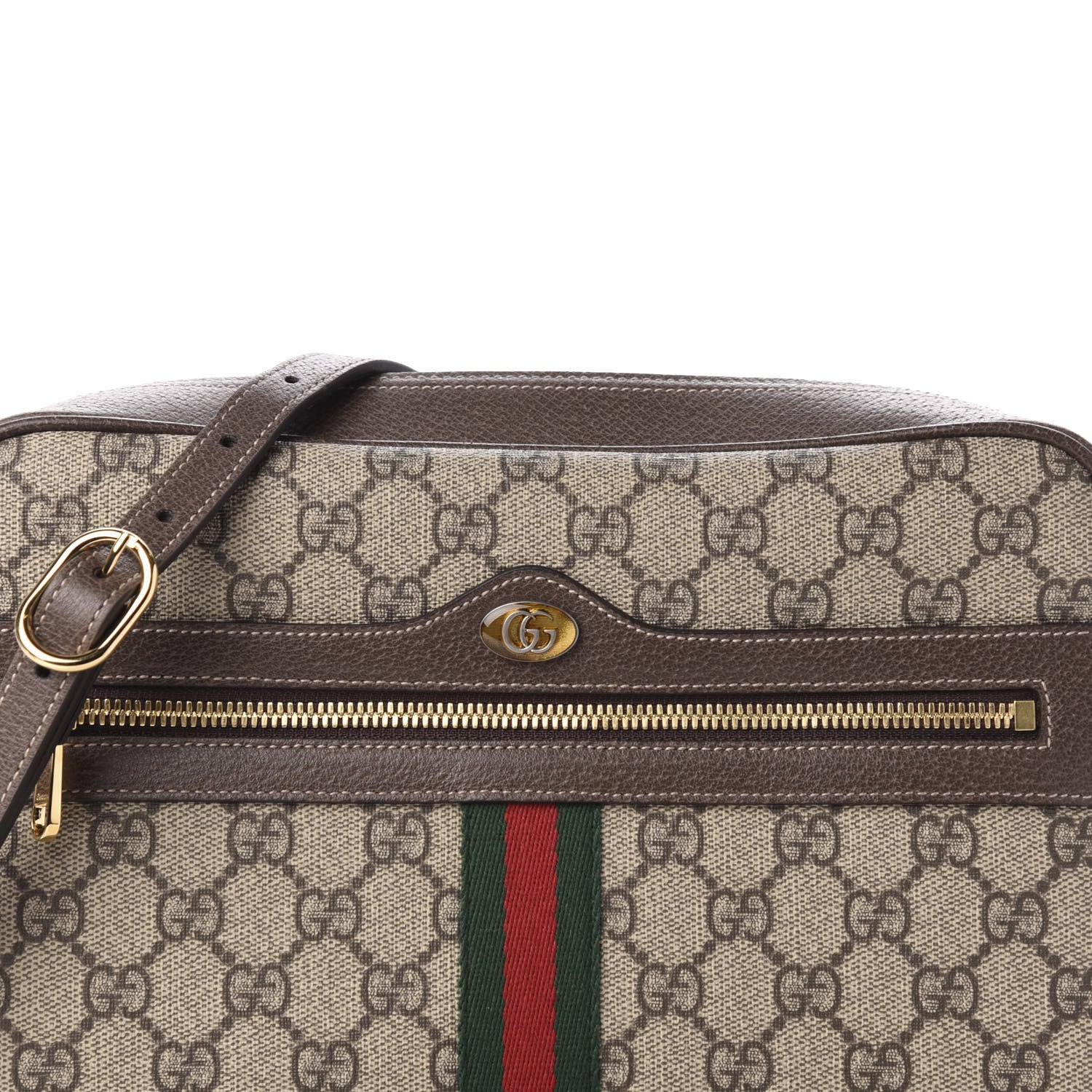 Gucci GG Supreme Monogram Web Small Ophidia Shoulder Bag Brown 11 of 11