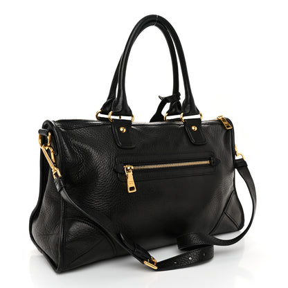Prada Vitello Daino Shopping Satchel Black 3 of 11