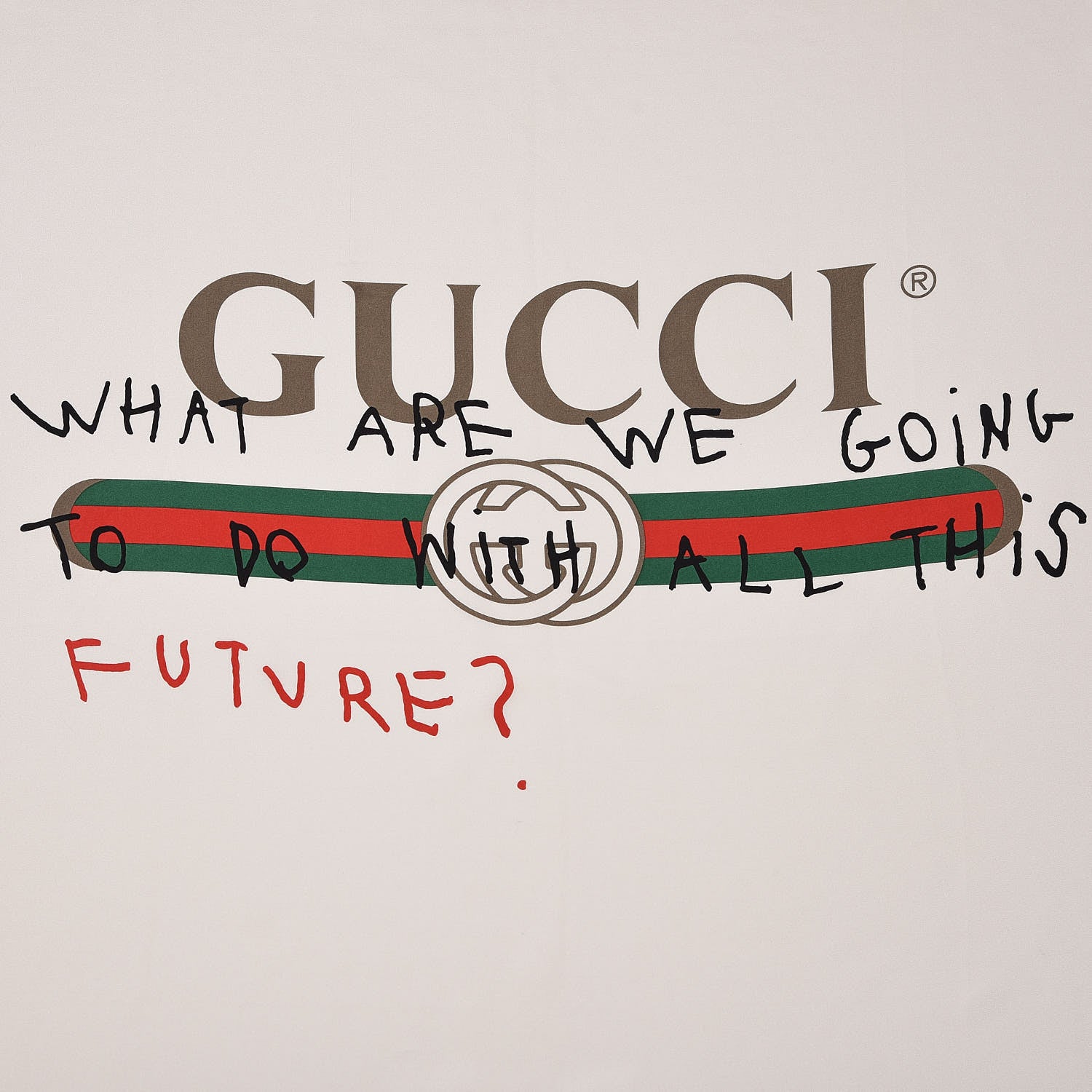 Gucci Silk Coco Capitán Logo Square Scarf White 3 of 5