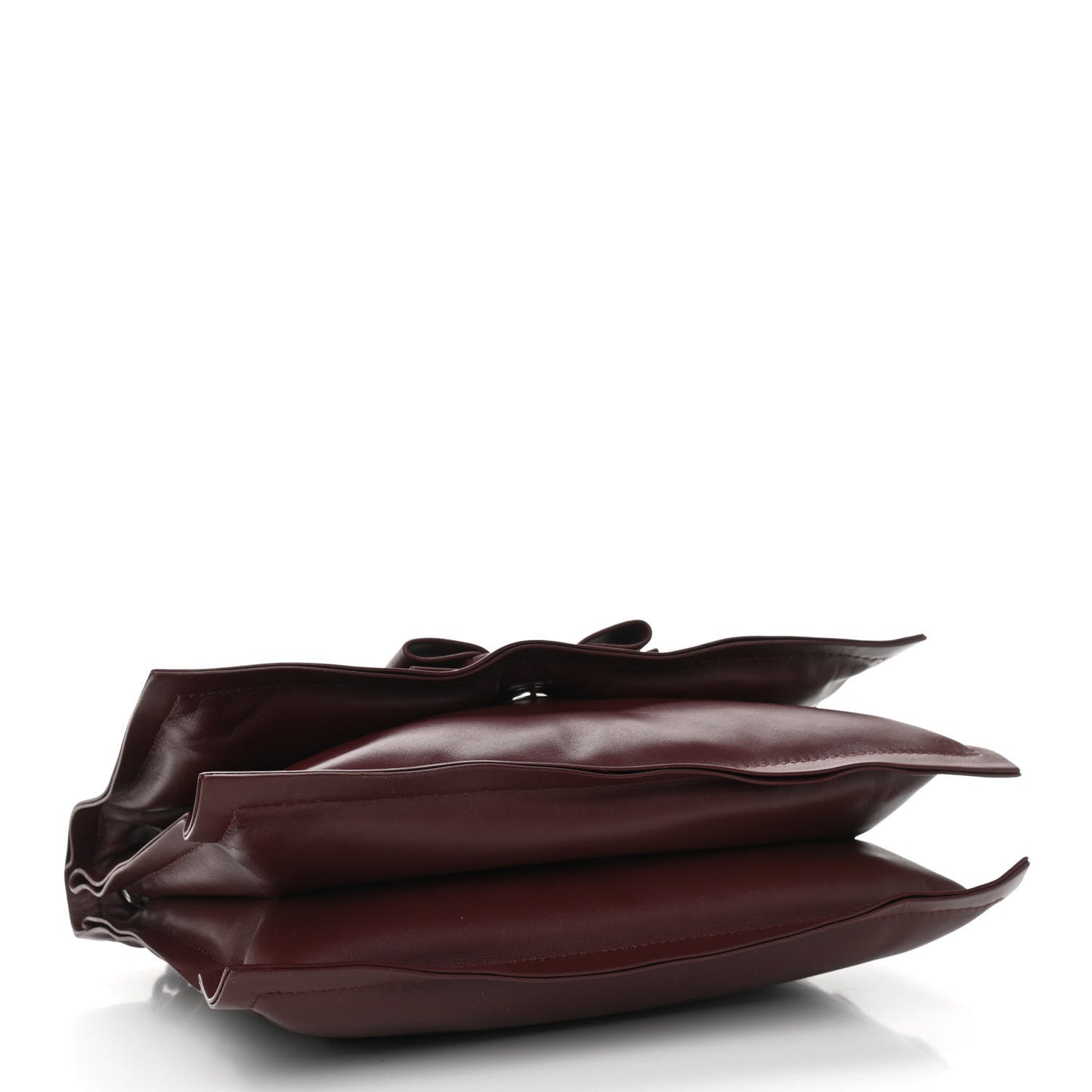 Calfskin Small Viva Bow Shoulder Bag Burgundy