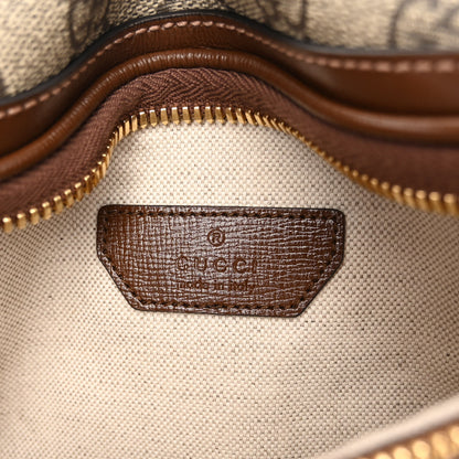 Gucci GG Supreme Monogram Textured Calfskin Retro Interlocking G Belt Bag Beige Ebony Brown Sugar 7 of 12