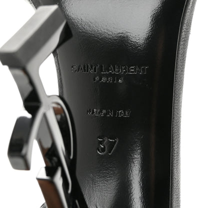 Saint Laurent Calfskin Studded Opyum Sandals 37 Black 8 of 9