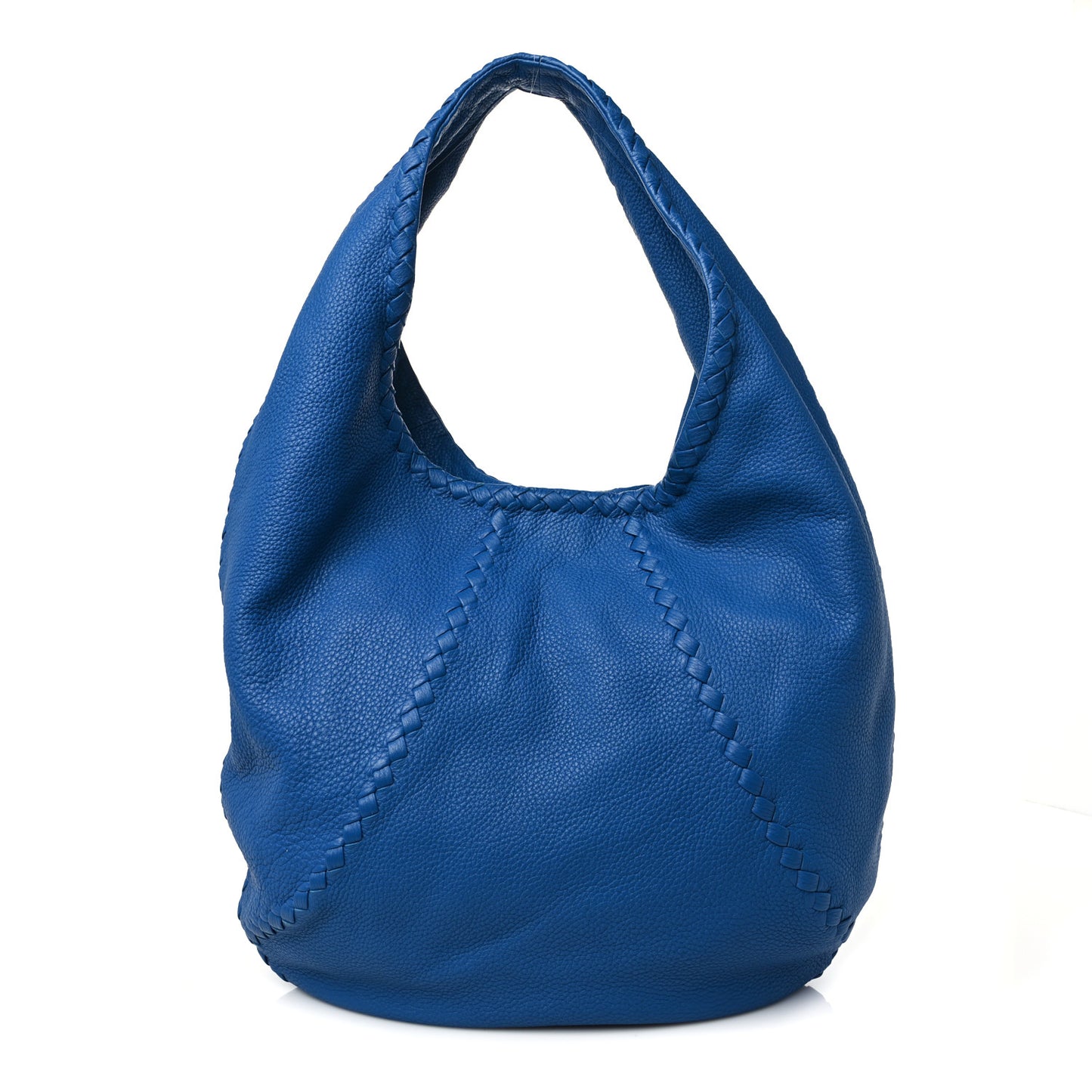 Cervo Deerskin Large Hobo Signal Blue