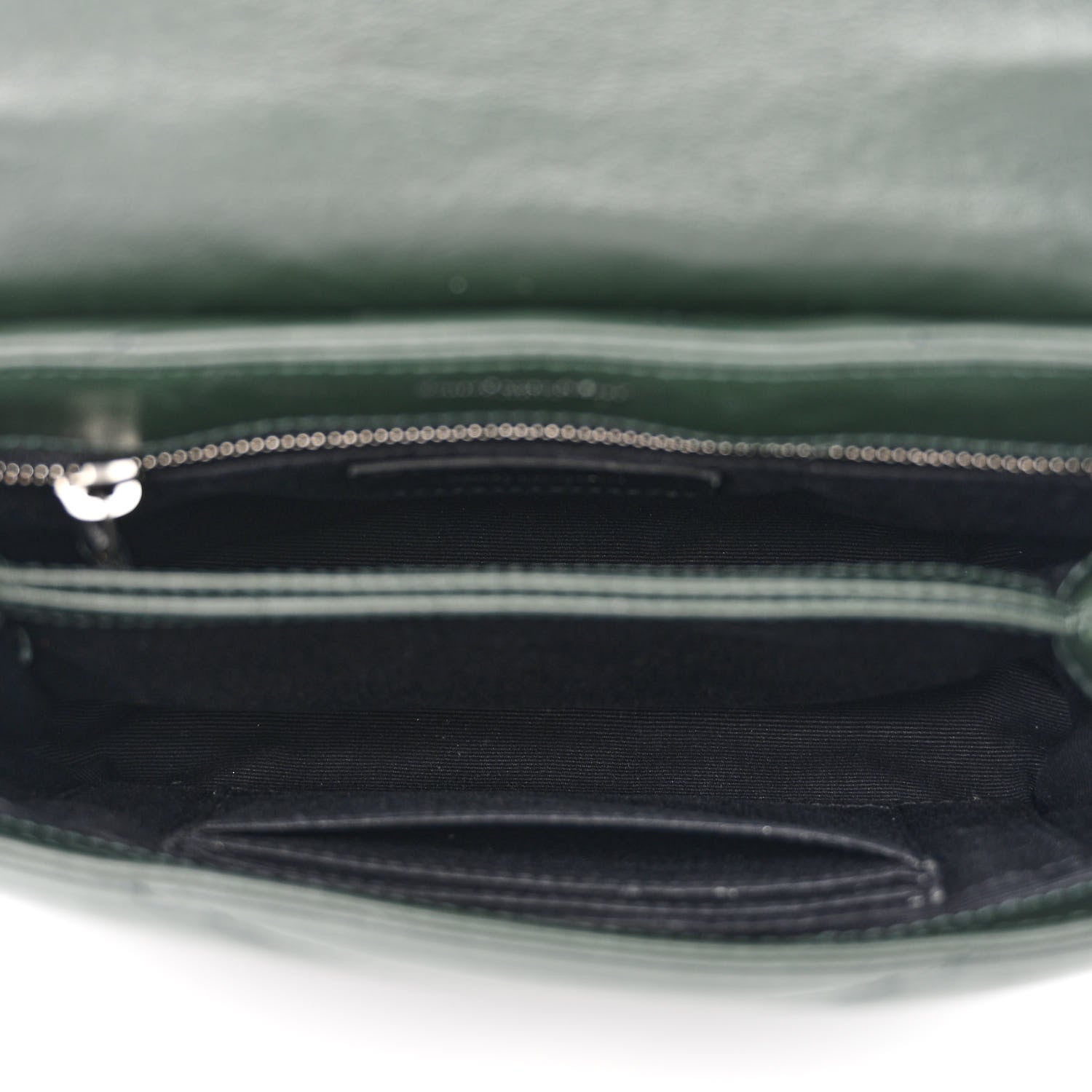 Saint Laurent Calfskin Y Quilted Monogram Toy Loulou Crossbody Bag Deep Green 5 of 13