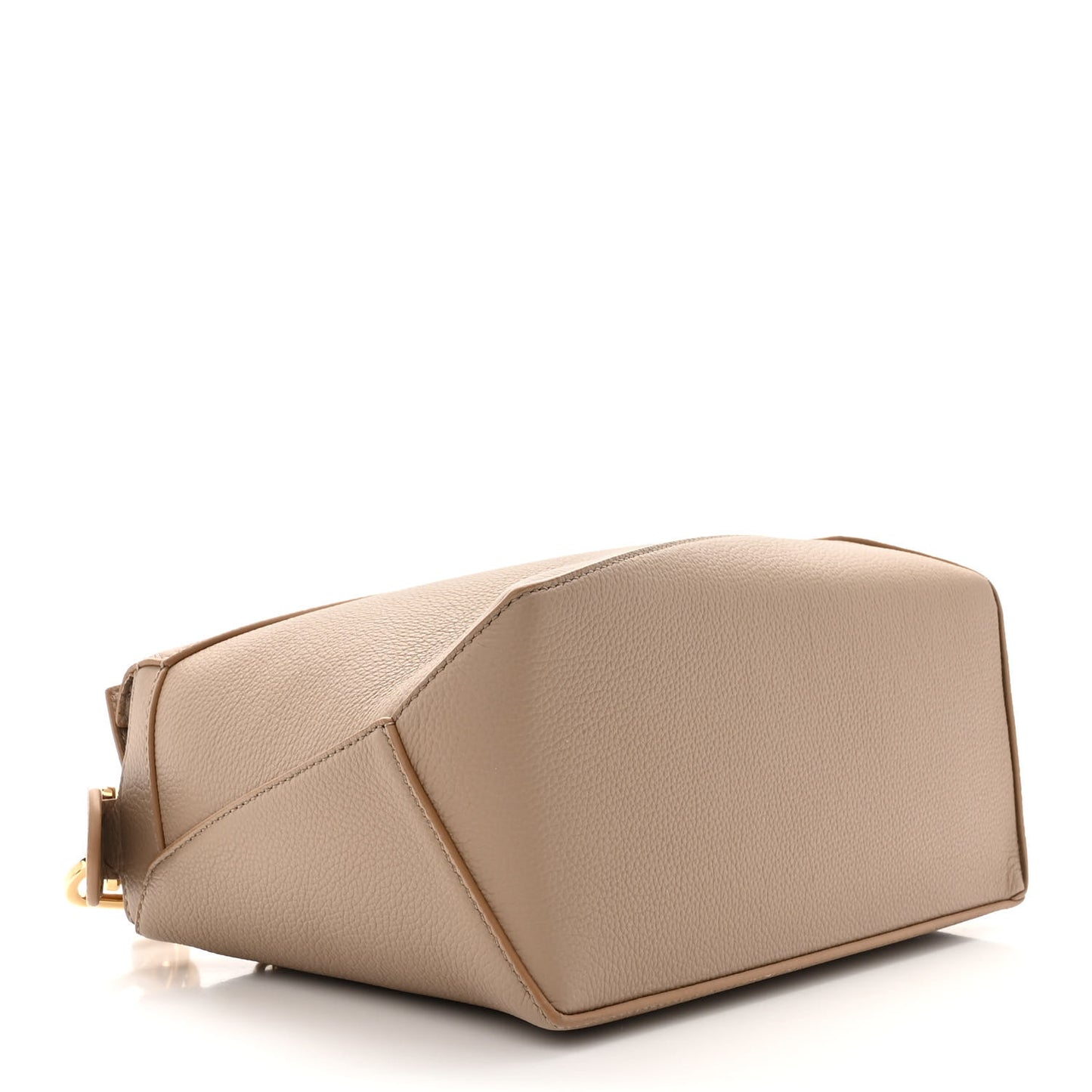 Grained Calfskin Small Puzzle Edge Bag Sand