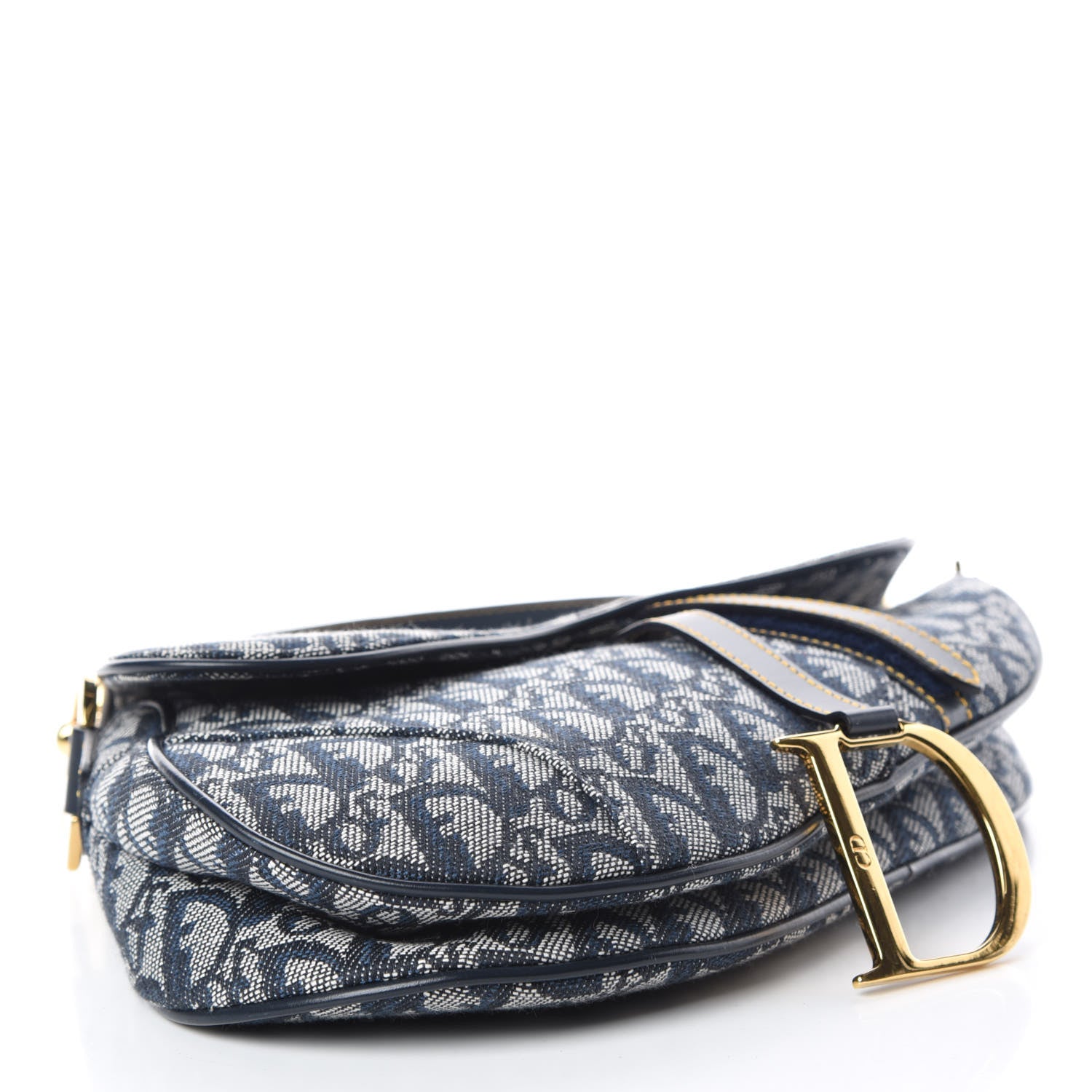 Christian Dior Monogram Saddle Bag Blue 4 of 7