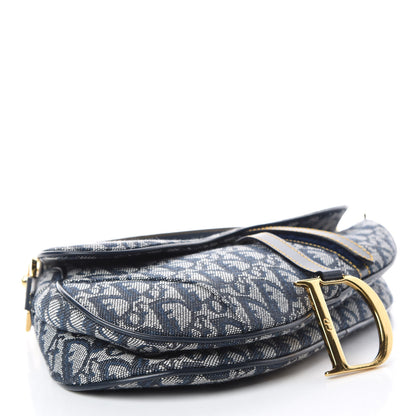 Christian Dior Monogram Saddle Bag Blue 4 of 7