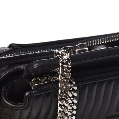 Fendi Shiny Nappa Trapuntata Small DotCom Click Chain Satchel Black 15 of 15