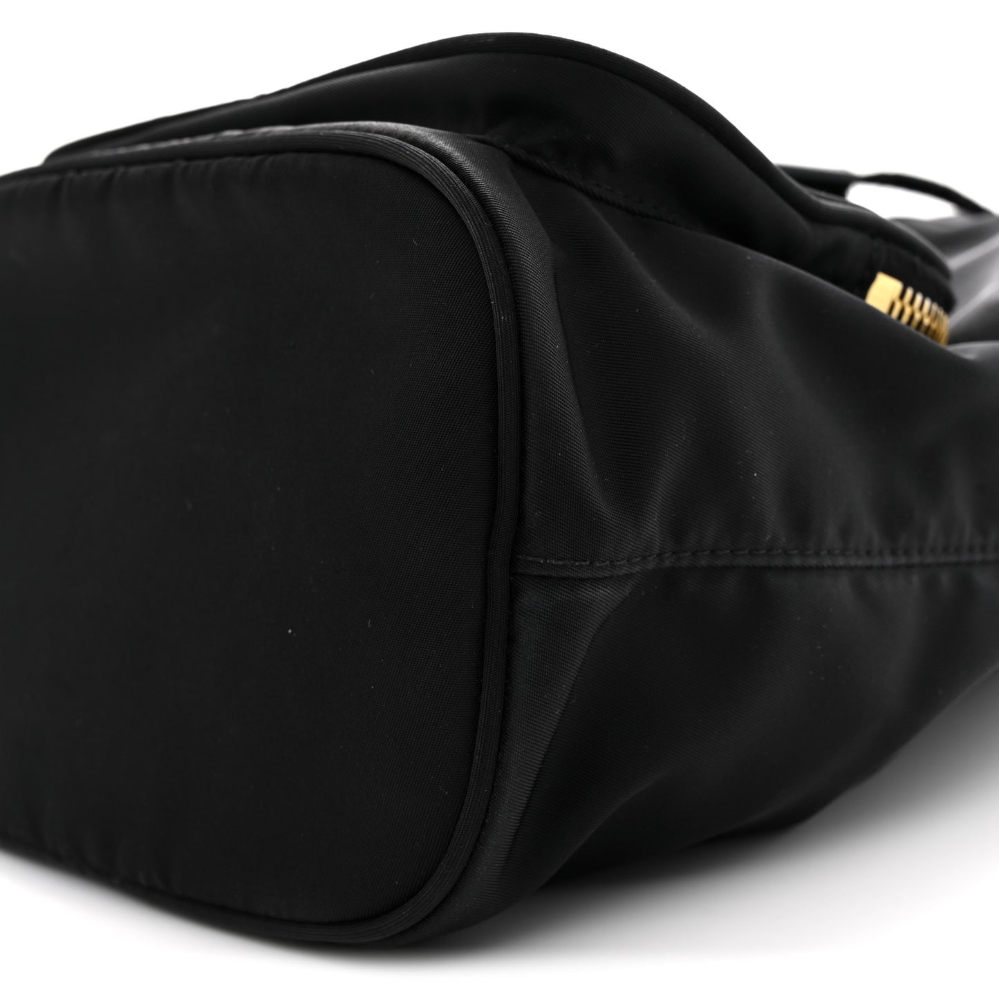 Re-Nylon Duet Drawstring Shoulder Bag Black