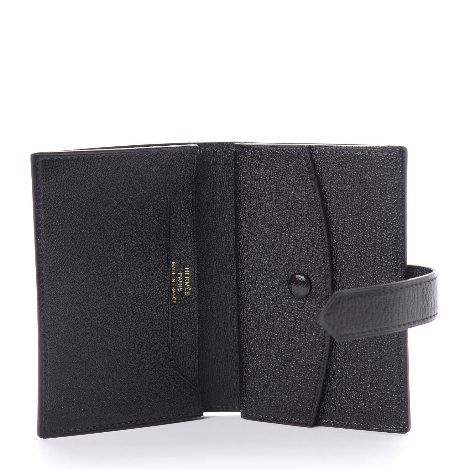 Hermes Chevre Mysore Mini Bearn Wallet Black 5 of 7