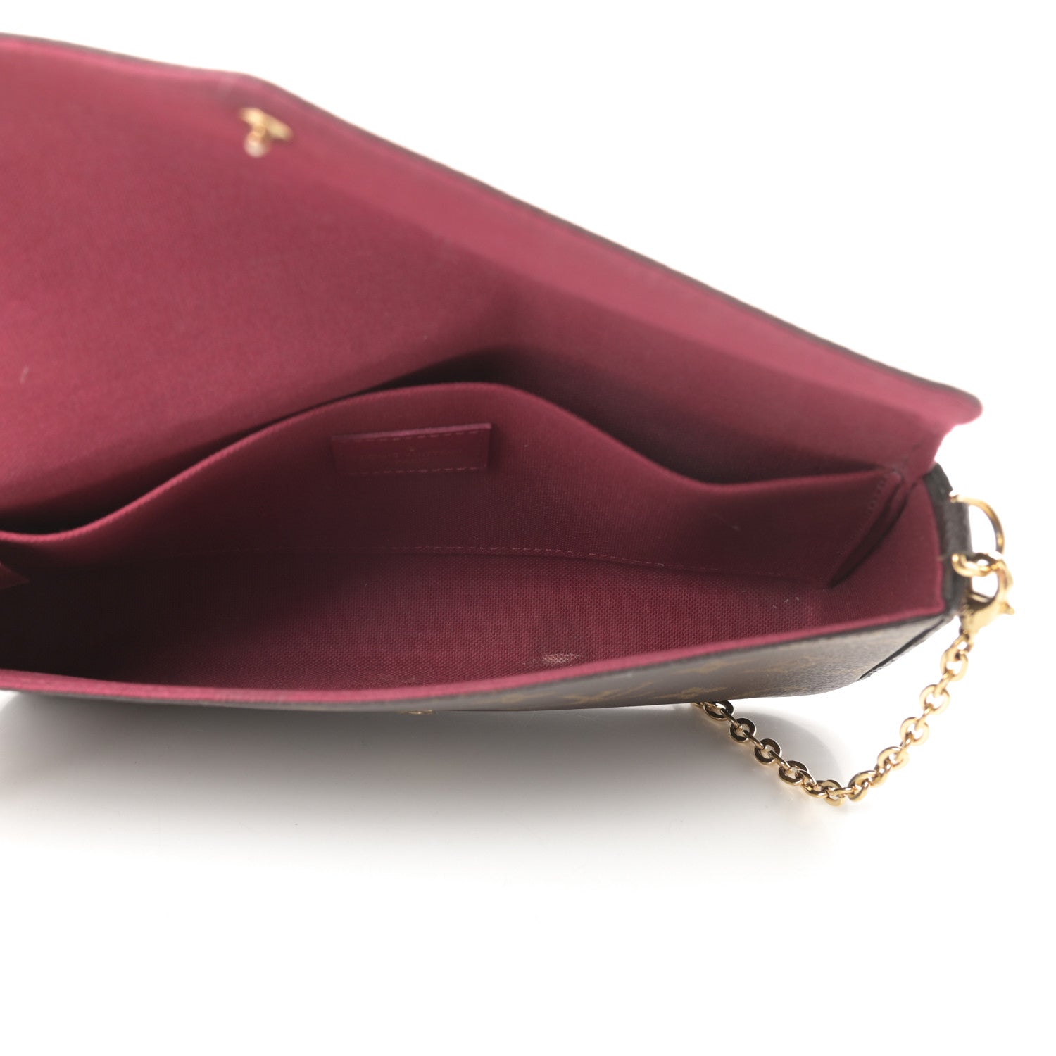 Louis Vuitton Monogram Pochette Felicie Chain Wallet Fuchsia 7 of 20