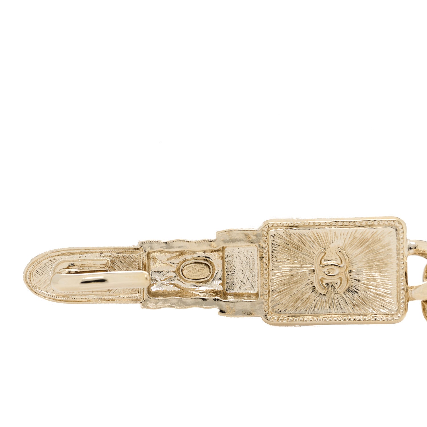 Chanel Metal Strass Pearl Lipstick Necklace Pink Gold 3 of 3