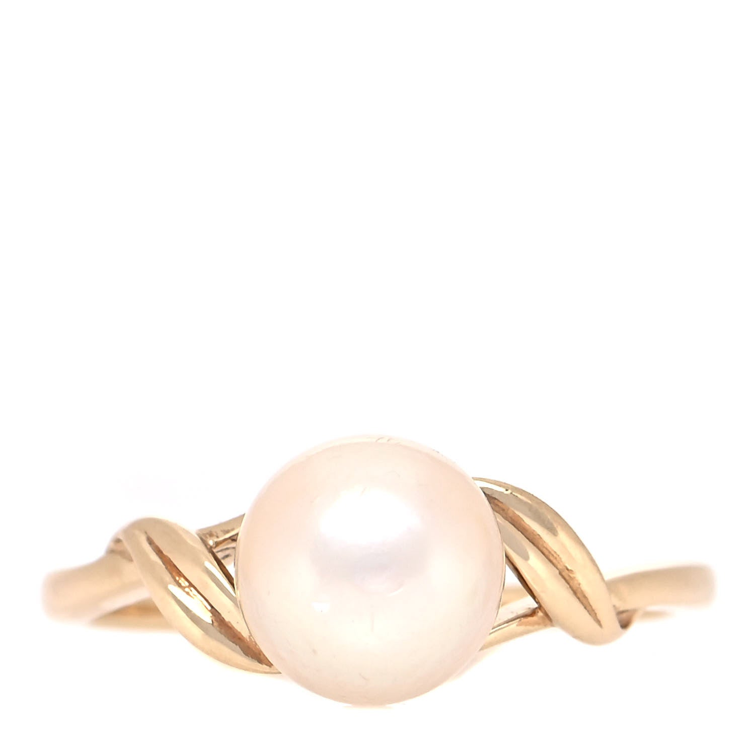 Mikimoto 14K Yellow Gold Akoya Pearl 7mm Ring 50 5.25 2 of 8