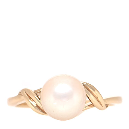 Mikimoto 14K Yellow Gold Akoya Pearl 7mm Ring 50 5.25 2 of 8
