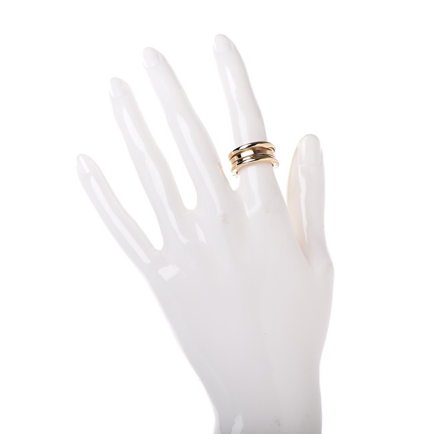 Bulgari 18K Yellow Gold B.Zero1 Two-Band Ring 49 4.75 2 of 6