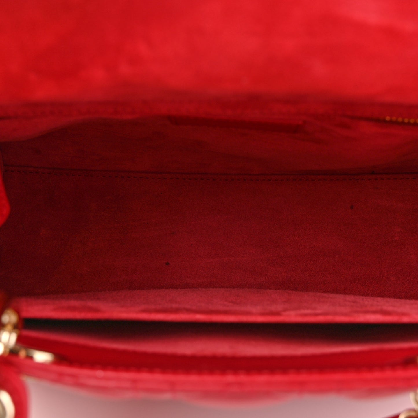 Lambskin Cannage Medium Lady Dior Red