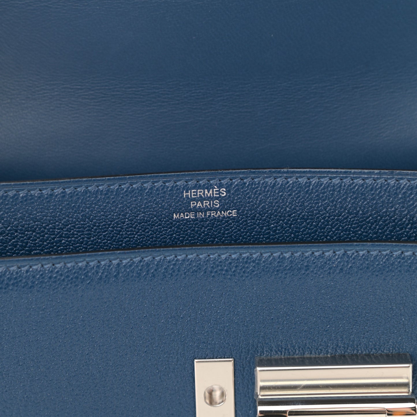 Chevre Mysore Mini Verrou Large Strap Bag Deep Blue