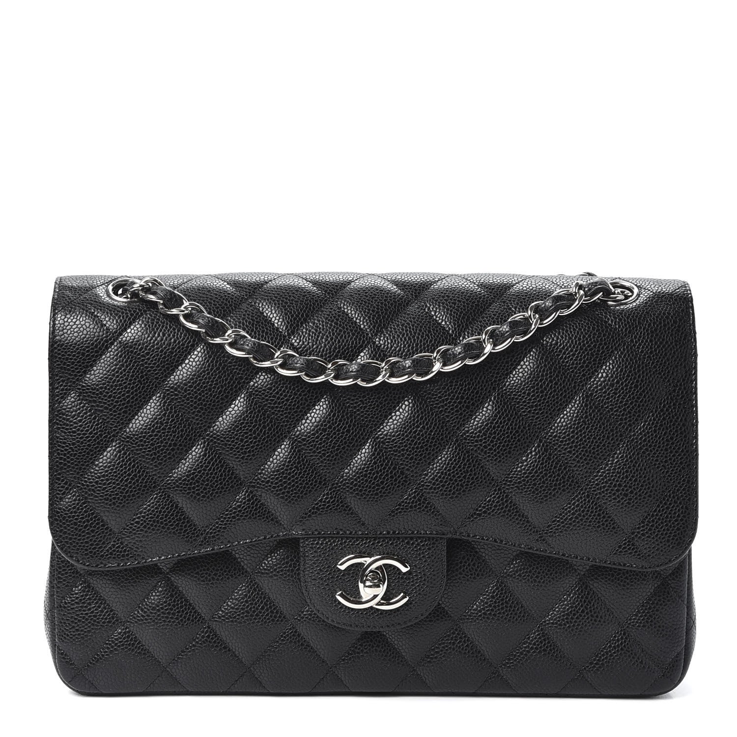 Chanel Caviar Quilted Jumbo Double Flap Black 1 of 9