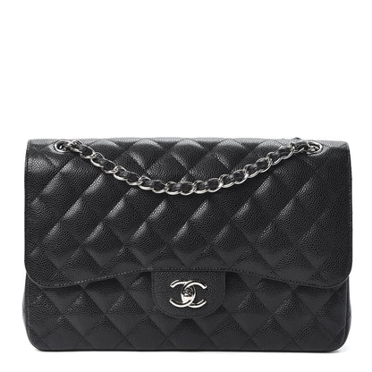 Chanel Caviar Quilted Jumbo Double Flap Black 1 of 9