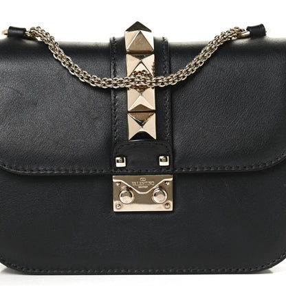 Valentino Garavani Vitello Small Glam Lock Rockstud Flap Black 7 of 10