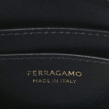 Salvatore Ferragamo Calfskin Quilted Medium Gancini Camera Case Black 6 of 8