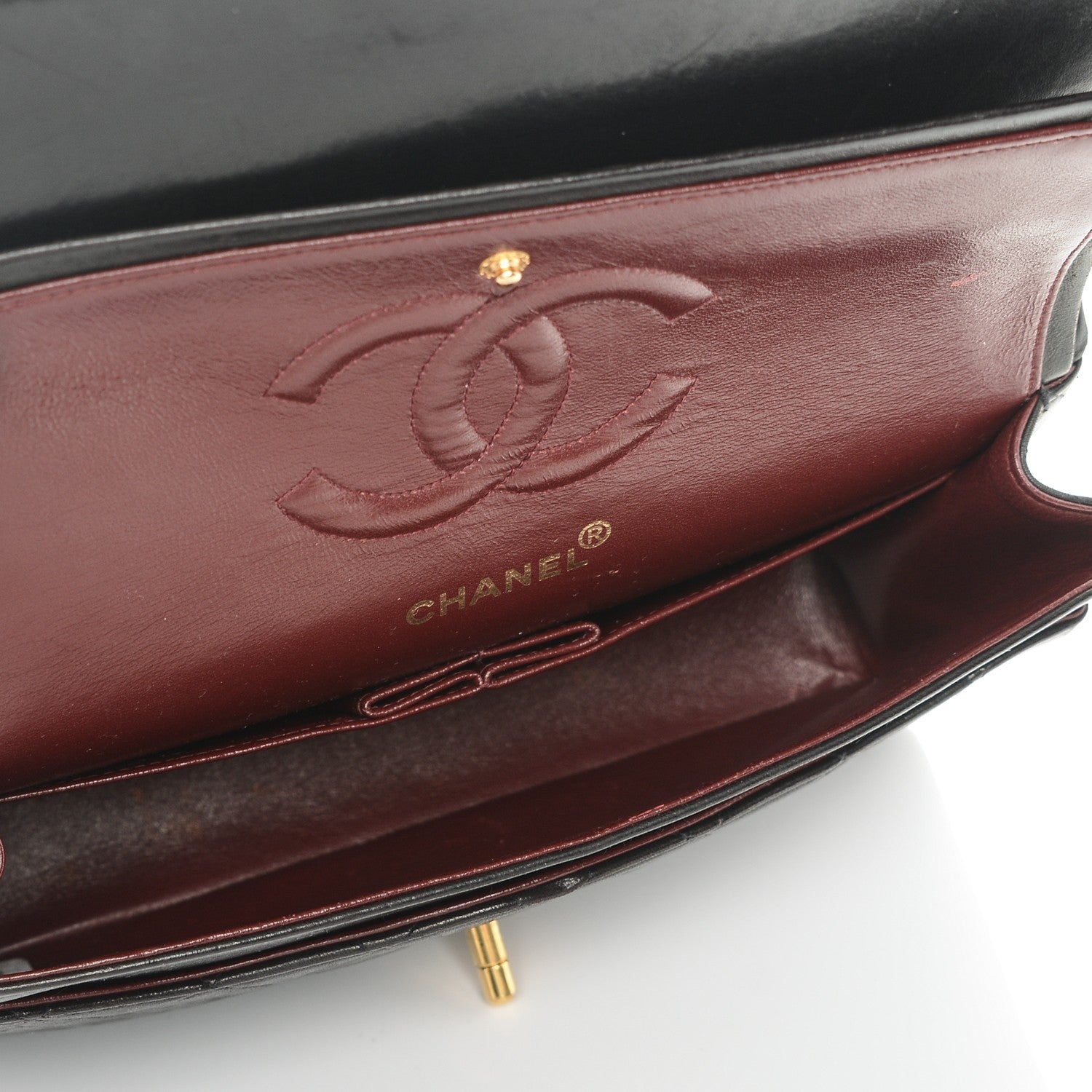 Chanel Lambskin Quilted Medium Double Flap Black 5 of 9