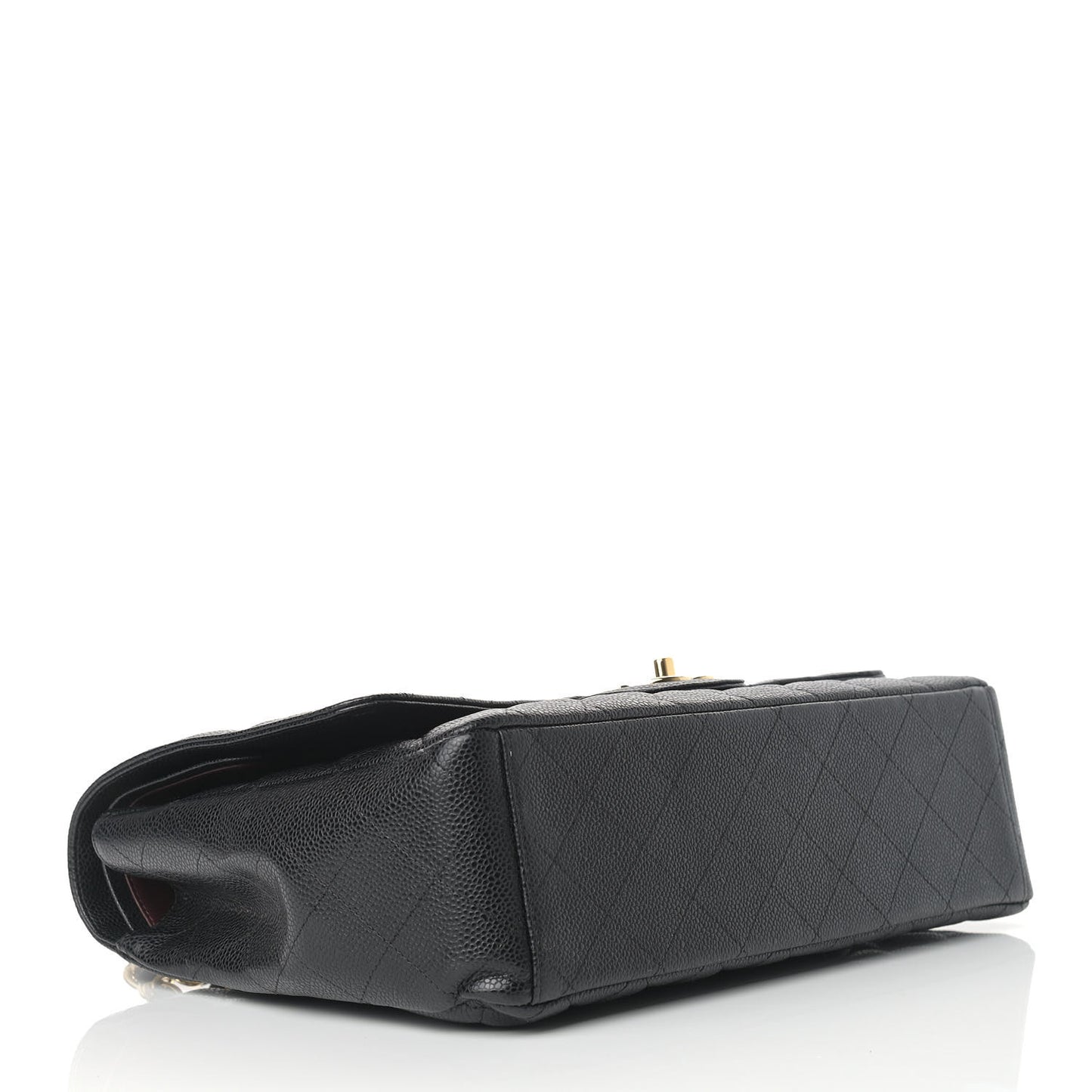 Caviar Quilted Maxi Double Flap Black