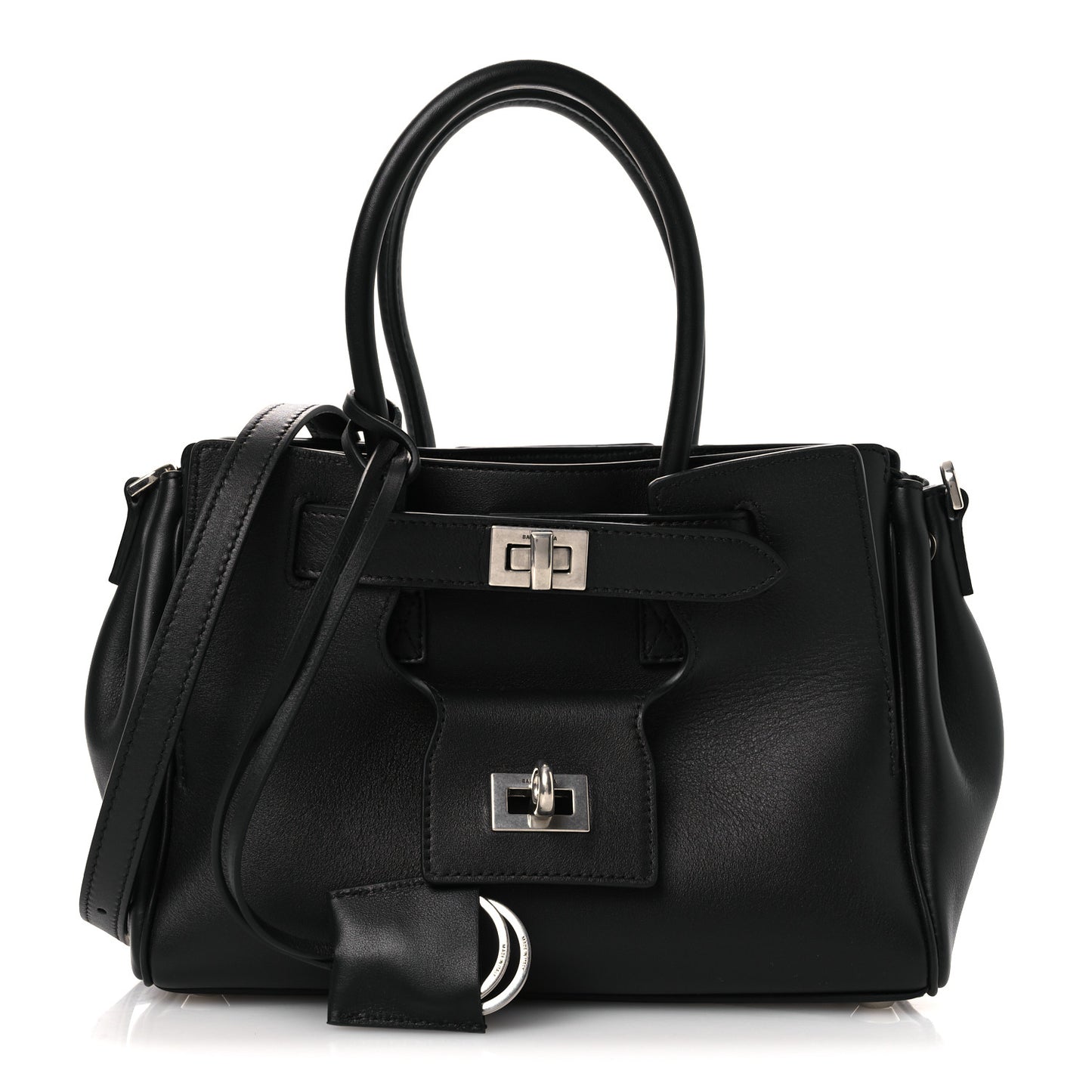 Smooth Calfskin Mini Bel Air Carry All Bag Black