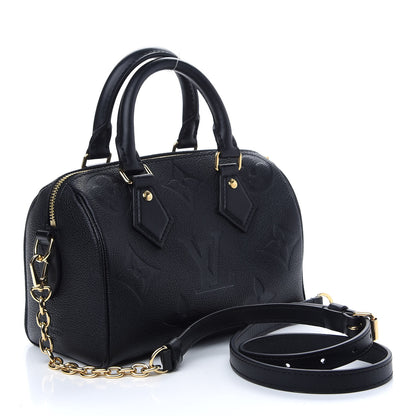 Louis Vuitton Empreinte Monogram Giant Speedy Bandouliere 20 Black 3 of 8