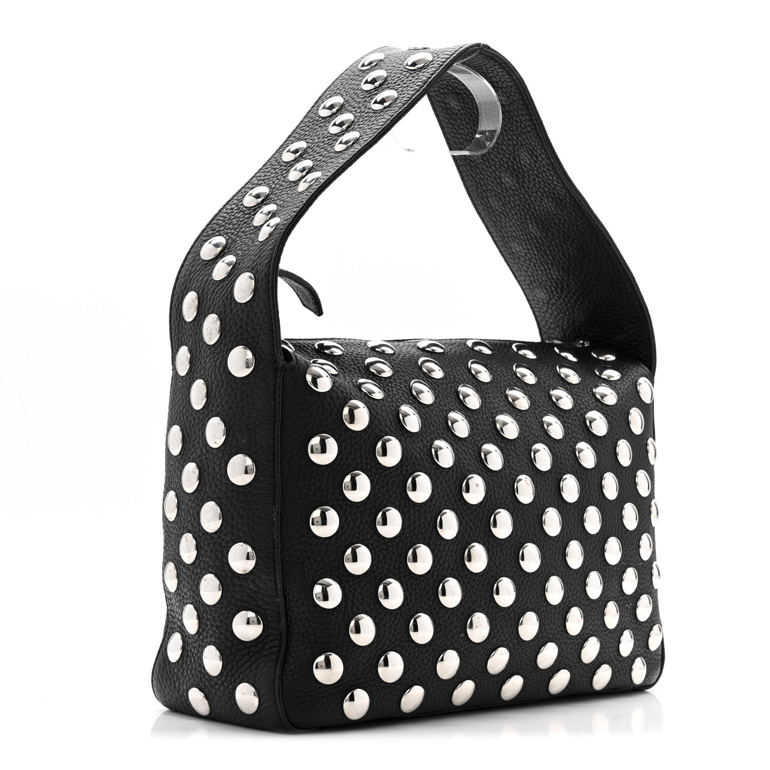Khaite Pebbled Sport Calfskin Studded Elena Black 2 of 10
