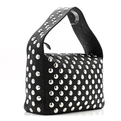 Khaite Pebbled Sport Calfskin Studded Elena Black 2 of 10