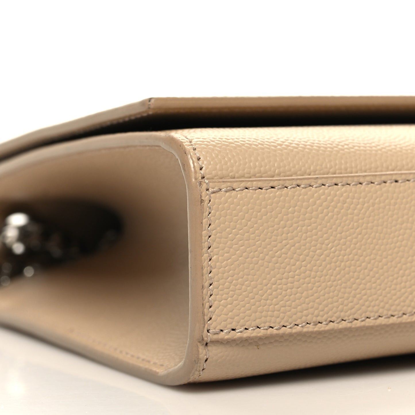 Grain De Poudre Medium Classic Monogram Kate Satchel Sable Beige