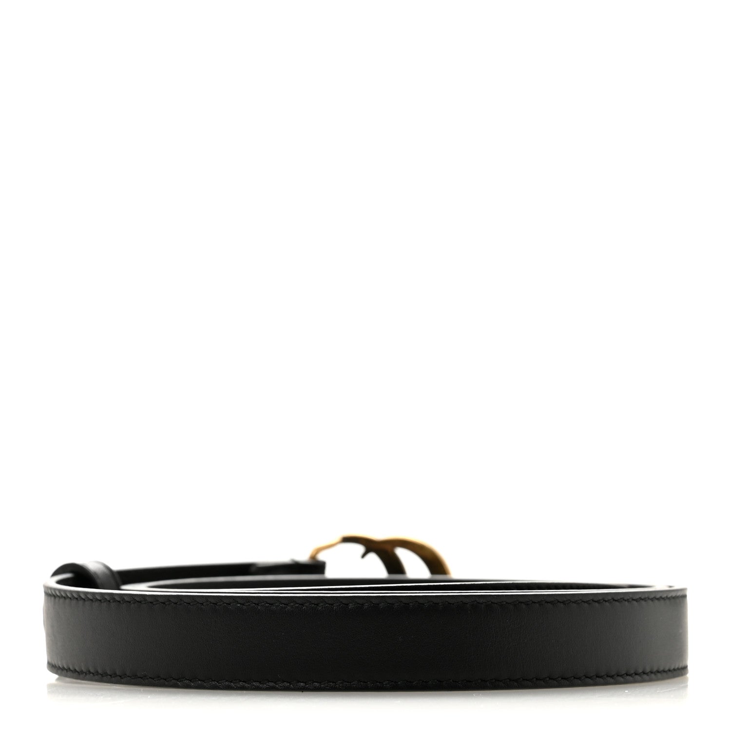 Gucci Calfskin Double G 20mm Belt 95 38 Black 2 of 6