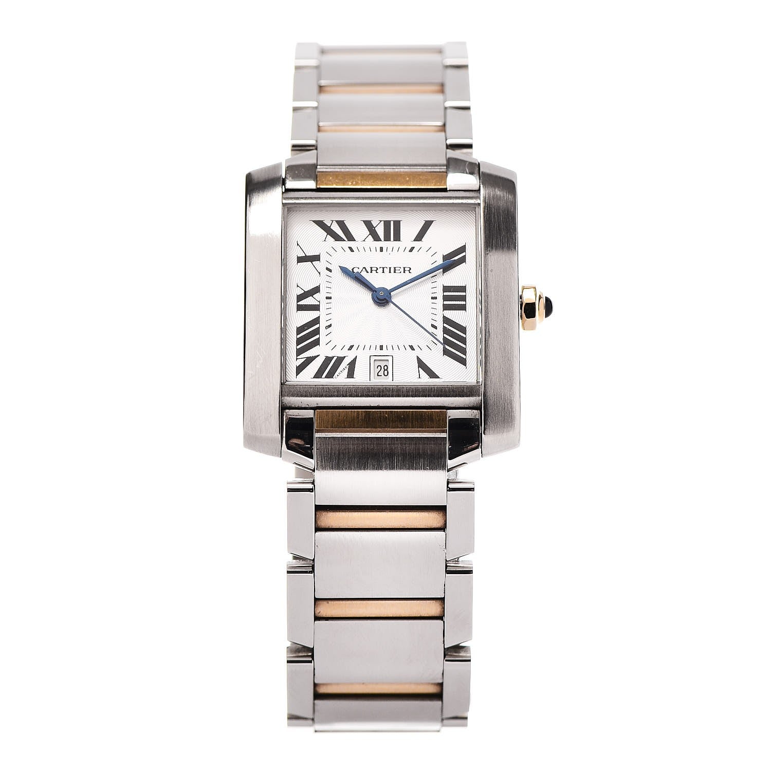 Cartier Stainless Steel 18K Yellow Gold 28mm Tank Francaise Automatic Watch 1 of 9