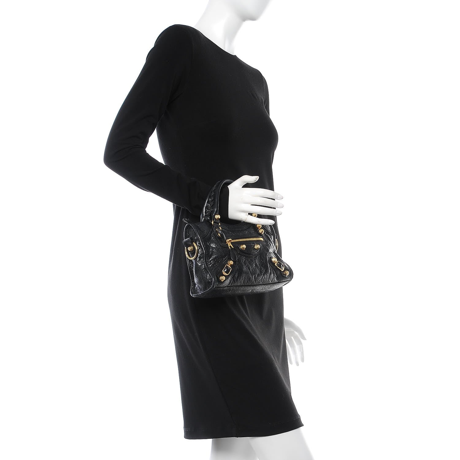 Balenciaga Agneau Giant 12 Gold Hardware Mini City Black 2 of 7