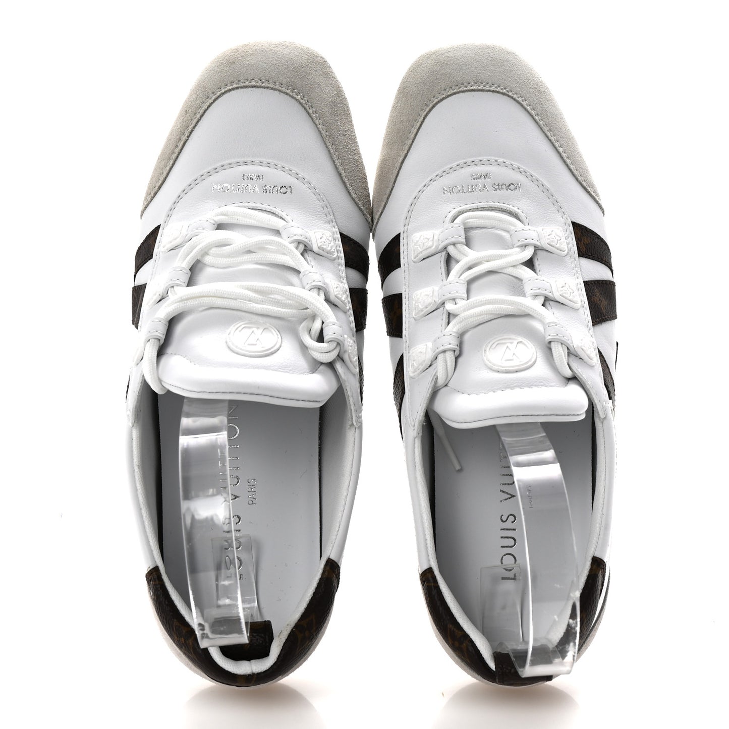 Monogram Calfskin Womens LV Sneakerina 38 White