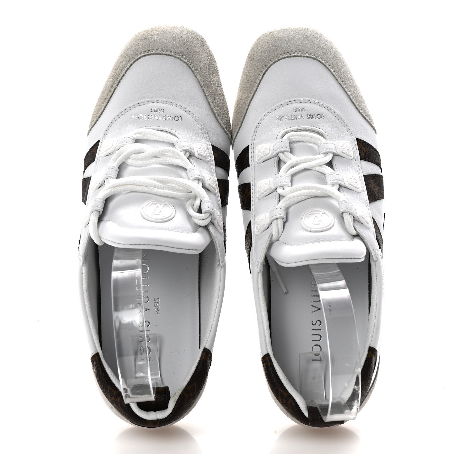 Louis Vuitton Monogram Calfskin Womens LV Sneakerina 38 White 2 of 10