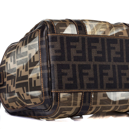 Fendi Zucca Spalmati Mesh Mixed Media Forever Boston Tobacco 8 of 10