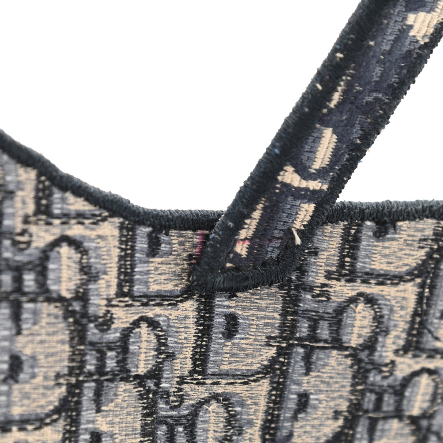Oblique Embroidered Saddle Belt Pouch Blue