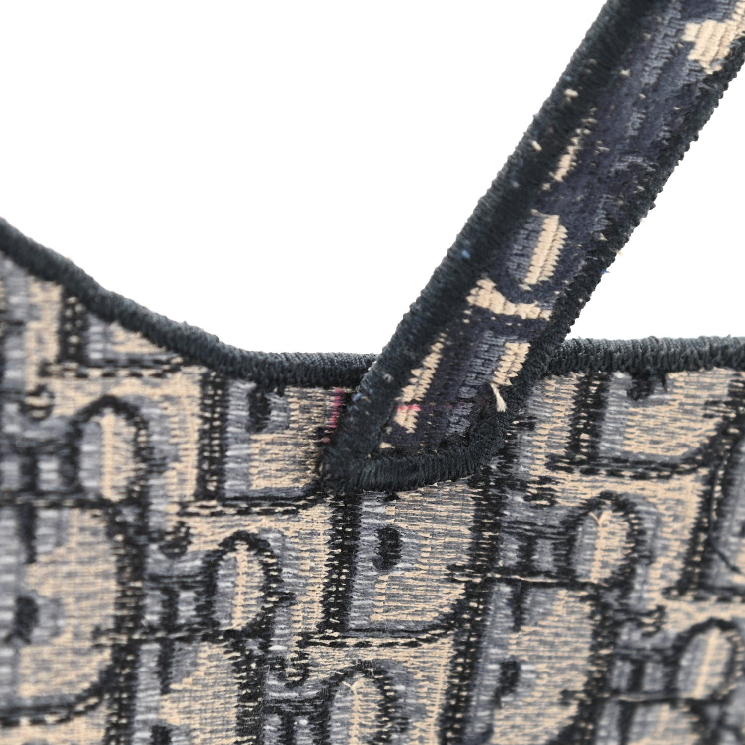 Christian Dior Oblique Embroidered Saddle Belt Pouch Blue 11 of 12