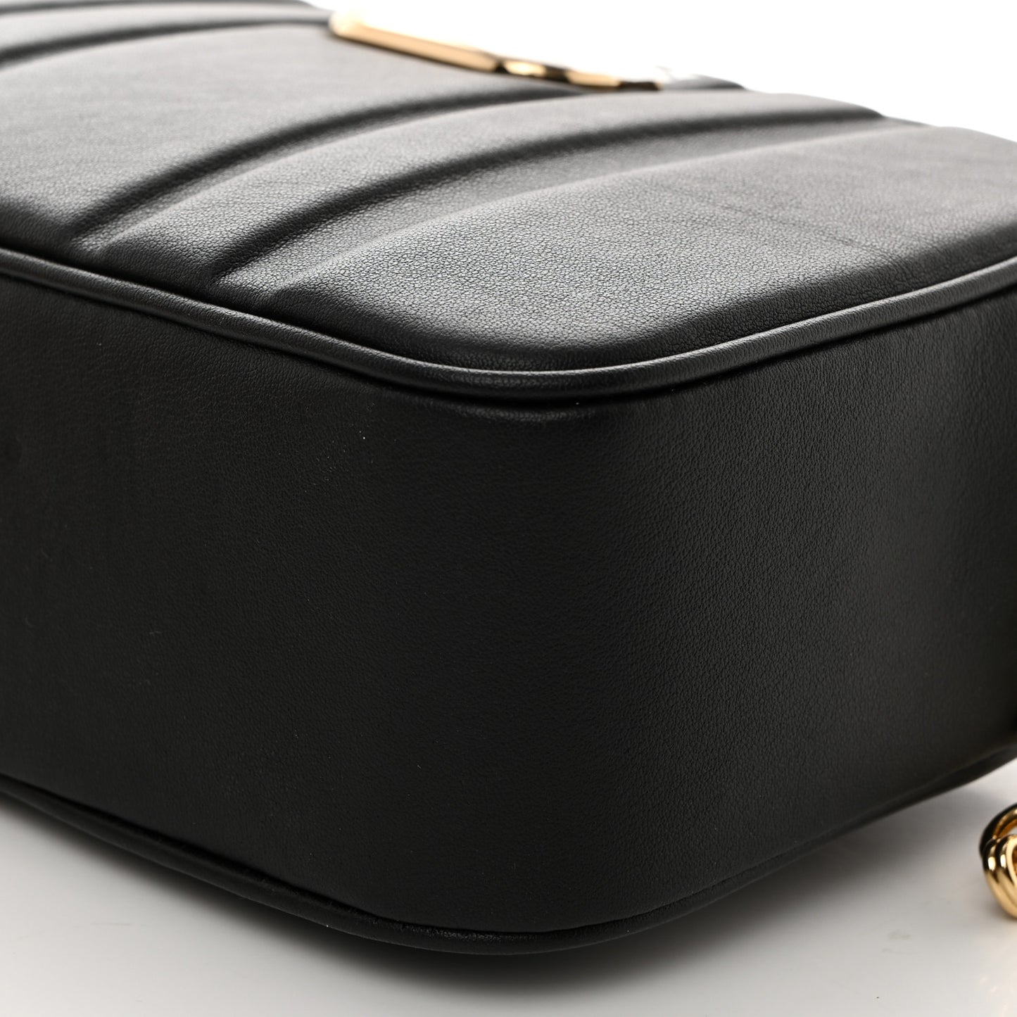 Calfskin Quilted Medium Gancini Camera Case Black