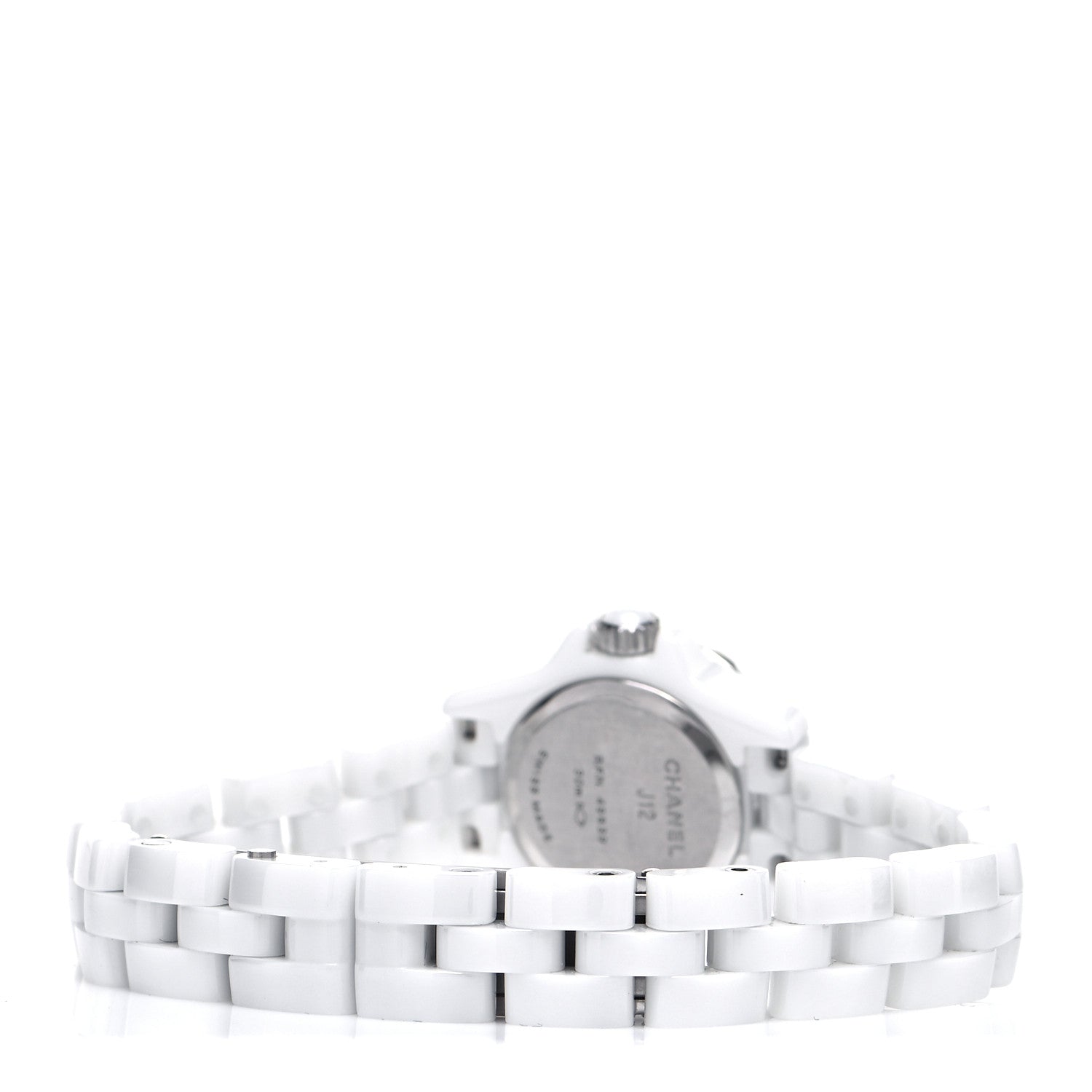 Chanel Stainless Steel Ceramic Diamond Bezel 20mm J12 Quartz Watch White 3 of 4