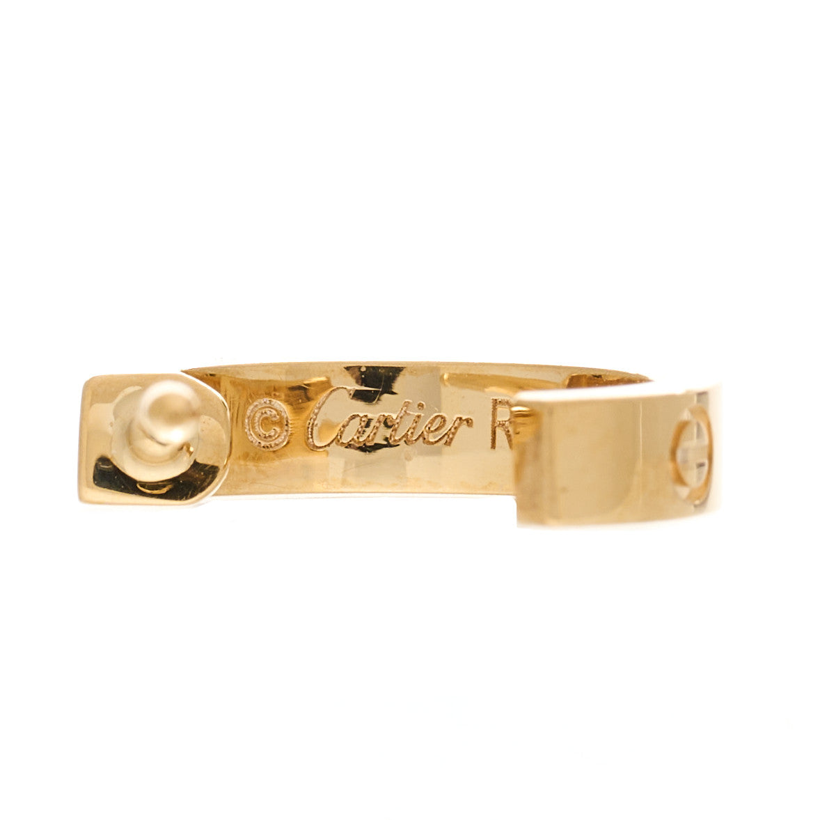 18K Yellow Gold Small LOVE Hoop Earrings