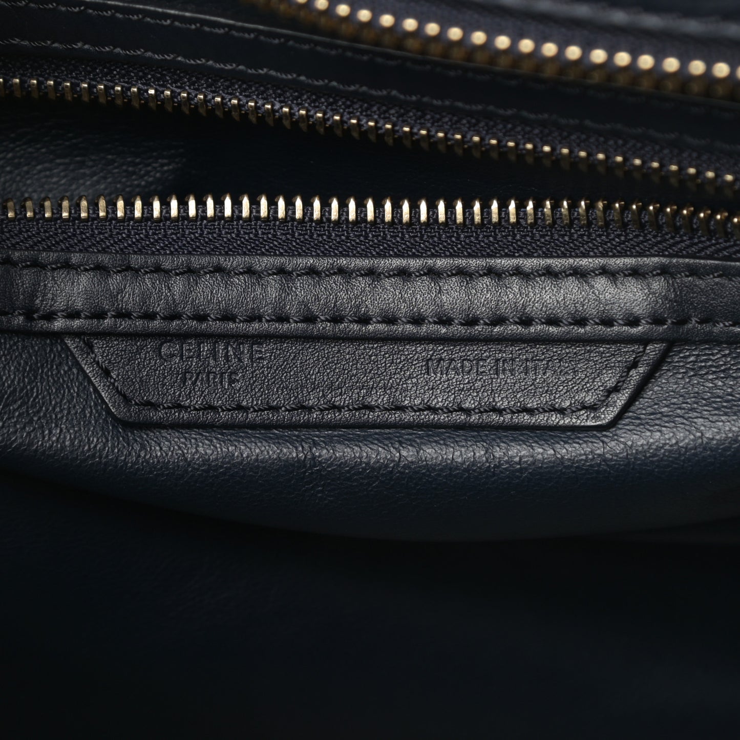 Smooth Calfskin Mini Luggage Navy Blue